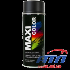 Фарба універсальна в аерозолі матова MAXI COLOR 400мл RAL 9005M Чорна матова