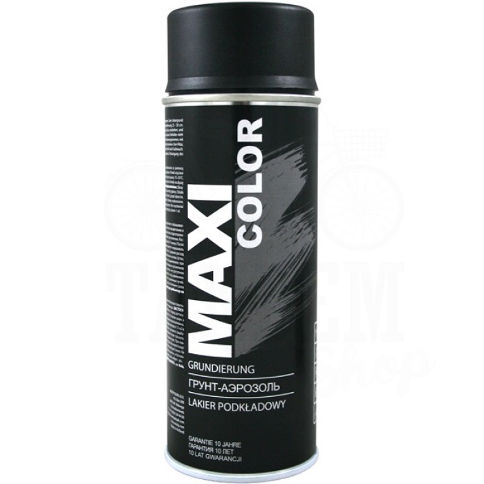 Купити Грунт акриловий чорний в аерозолі 400 мл MAXI COLOR (арт. МХ0004) в Україні
