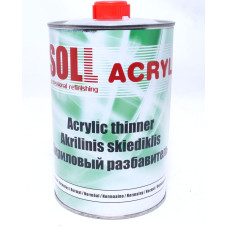 Розчинник акриловий SOLL Acrylic thinner 1л (12шт / уп)