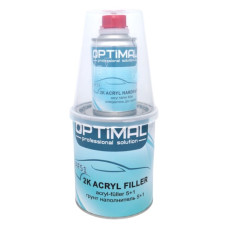 Грунт акриловий OPTIMAL ACRYL FILLER 5+1, (0,8л.+затв.0,16л.) Сірий - наповнювач 