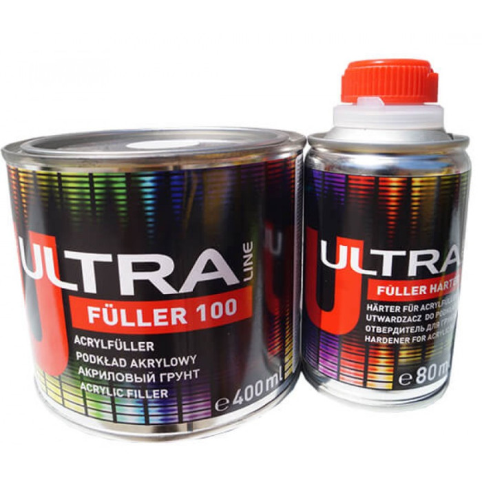 Купити Грунт Акриловий чорний (0,4л + відп. 0,08л) NOVOL 5+1 Ultra Line Fuller 100 (арт. 90260\99510) в Україні