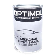 Грунт-емаль алкідна OPTIMAL ч/мат RAL 9005 1л. /2XP/