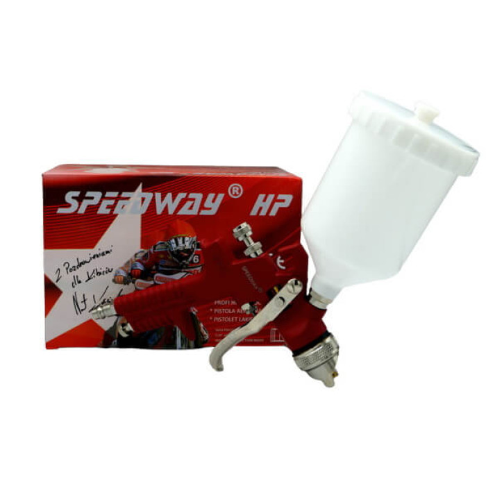 Купити Пістолет для фарбування Speedway Fachowiec F 602 HP дюза 2 мм, червоний в Україні