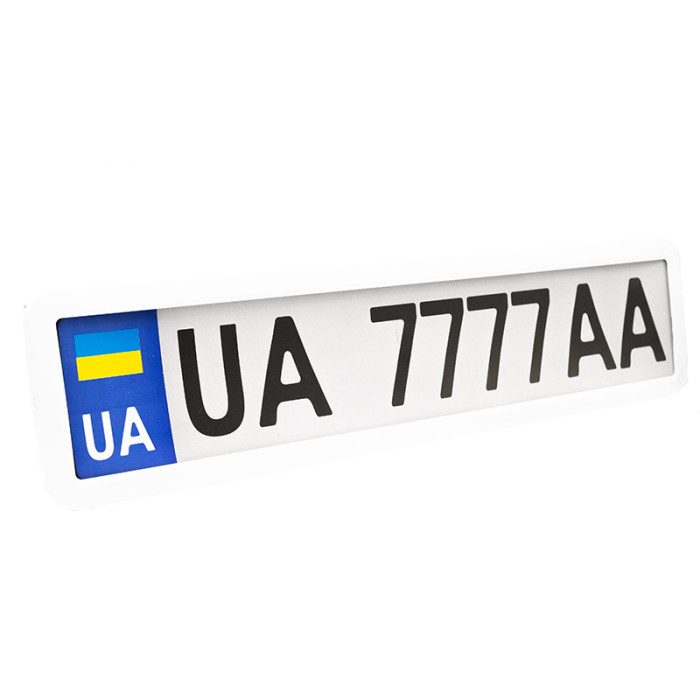 Купити Рамка Carlife під номер біла глянсова NH440 в Україні