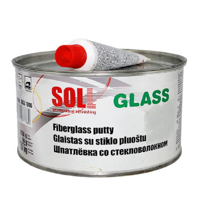Купити Шпатлівка SOLL легка зі скловолокном Glass, жовта 1.8 кг (арт. SG3 180G) в Україні