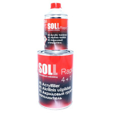 Грунт акриловий SOLL SFR Rapid 4+1 HS, (1л.+затв.0,25л.) Сірий - швидкий 