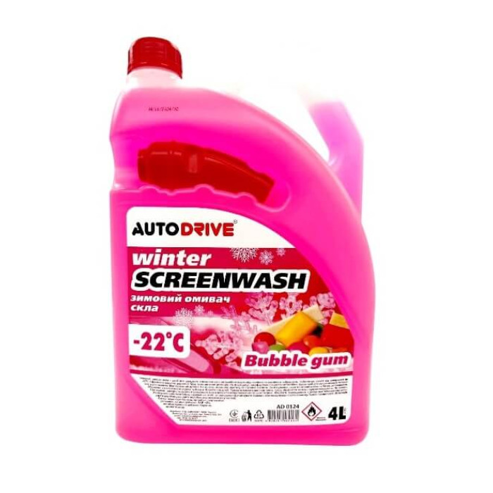 Купити Омивач скла зимовий Winter Screenwash Bubble Gum-22*C AUTO DRIVE 4л в Україні
