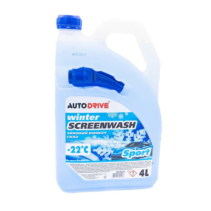 Купити Омивач зимовий AUTO DRIVE Winter Screenwash Sport -22°C, 4л (AD0123) в Україні.