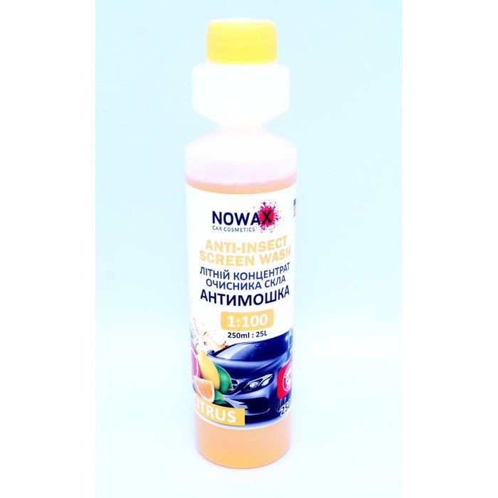 Купити Омивач літній (антимошка) NOWAX Anti-Insect Screen Wash цитрус NX25025 250мл в Україні