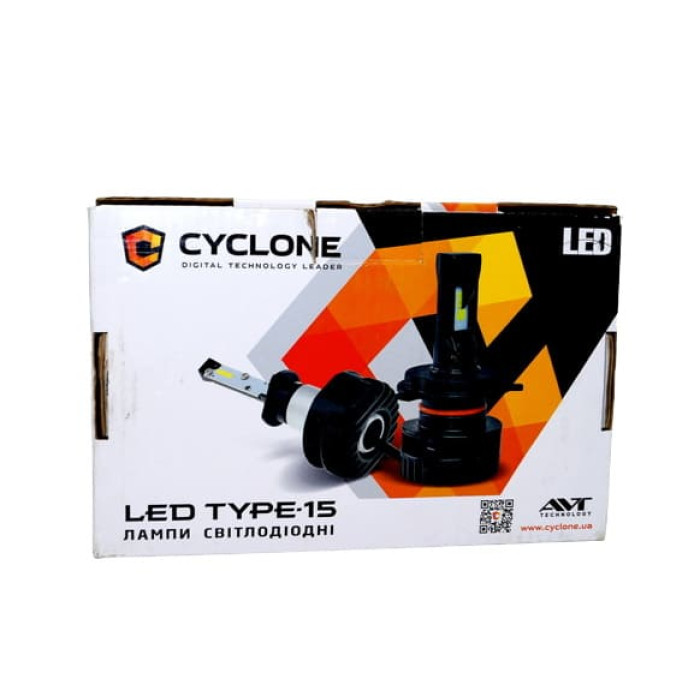 Купити Світлодіодна лампа LED Cyclone H4 Hi/Low 5000k 4000Lm CSP type 15 в Україні