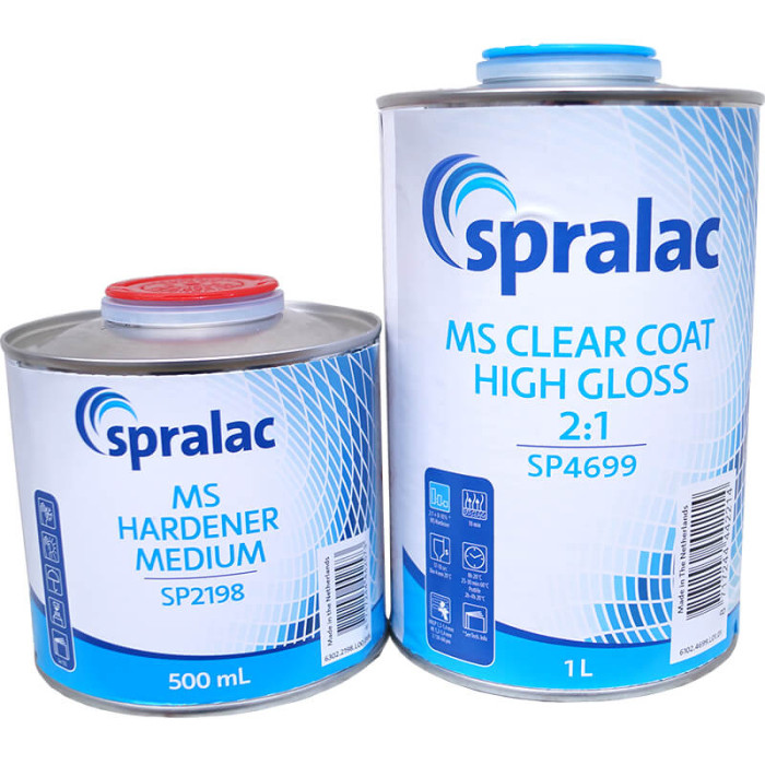 Купити Акриловий MS лак для авто SPRALAC SP4699 1л + відп. 0.5 л в Україні
