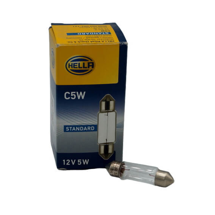 Купити Лампа галогенна розжарювання C5W HELLA в Україні