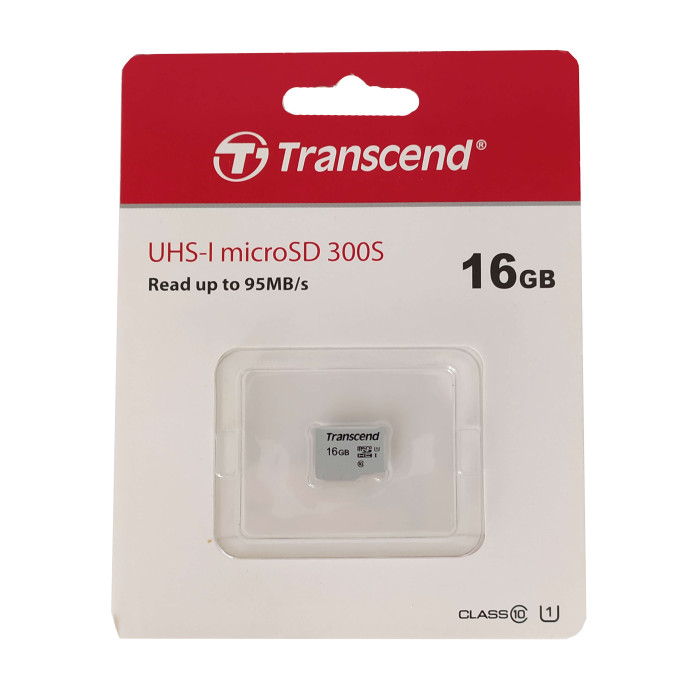 Купити Карта пам'яті 16GB UHS-I microSD 300S TRANSCEND в Україні