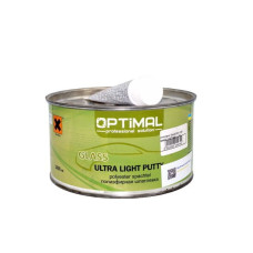 Шпаклівка з скловолокном OPTIMAL Glas&Ultra Light жовта легка 1,0кг (більше волокна)