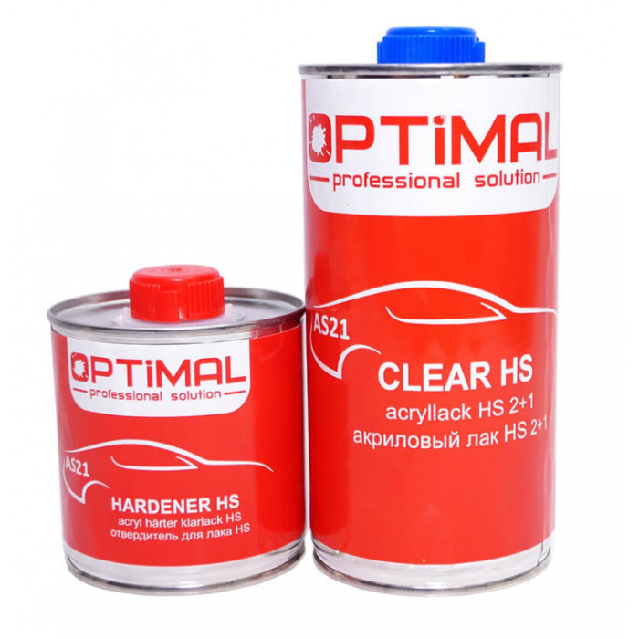 Безбарвний акриловий лак Optimal Clear HS 2+1, 500 мл + відп. 250 мл