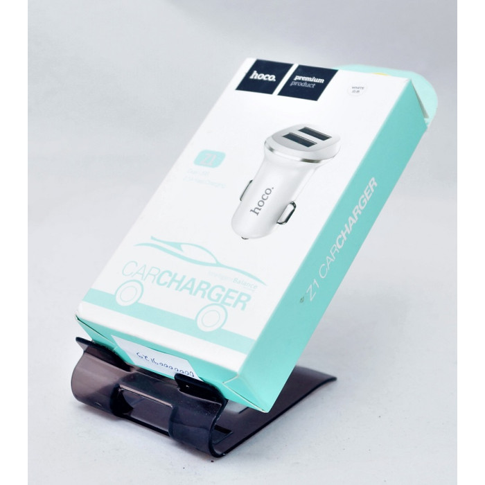 Купити Адаптер для телефону в прикурювач (2USB.1A) HocoZ1 White (28532) в Україні
