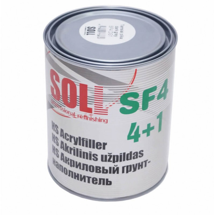 Купити Грунт акриловий (мокрий по мокрому) SOLL SF4 4+1 світло-сірий 1л із затверджувачем FH5 0,25л в Україні