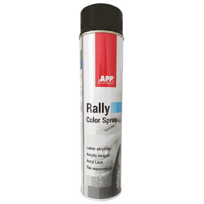 Купити Фарба акрилова в аерозолі APP Rally Color чорна блиск 600мл в Україні