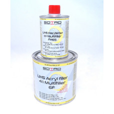 Грунт акриловий SOTRO UHS Multifiller 6F 4:1, (0,8л.+затв.0,2л.) Чорний - мокрий по мокрому