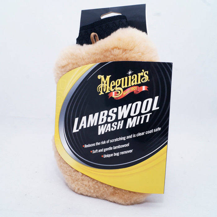 Купити Рукавиця лама для миття авто - Meguiar's Lambs Wool Wash Mitt бежева (A7301) в Україні