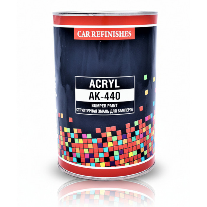 Купити Фарба структурна для бампера CS System АК-440, чорна 1л в Україні