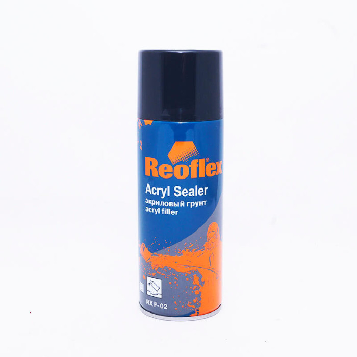 Купити Акриловий ґрунт в аерозолі Reoflex RX F-02, чорний в Україні