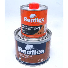 Грунт акриловий Reoflex 3+1, (0,5л.+затв.0,17л) Сірий