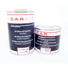 Лак прозорий 2K HS Ultra 1л. + затвердник Ultra HS 0,5л CARFIT