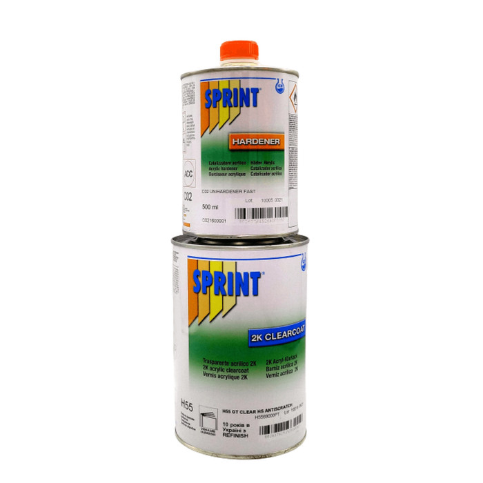 Купити Лак акриловий Sprint H55 GT HS Anti-Scratch (стійкий до подряпин) 1л + відп. 0,5л в Україні