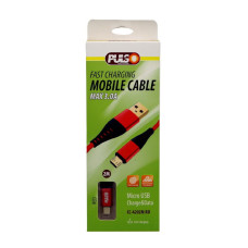 Кабель VOIN USB Micro USB 3A 2м Quick Charge червоний