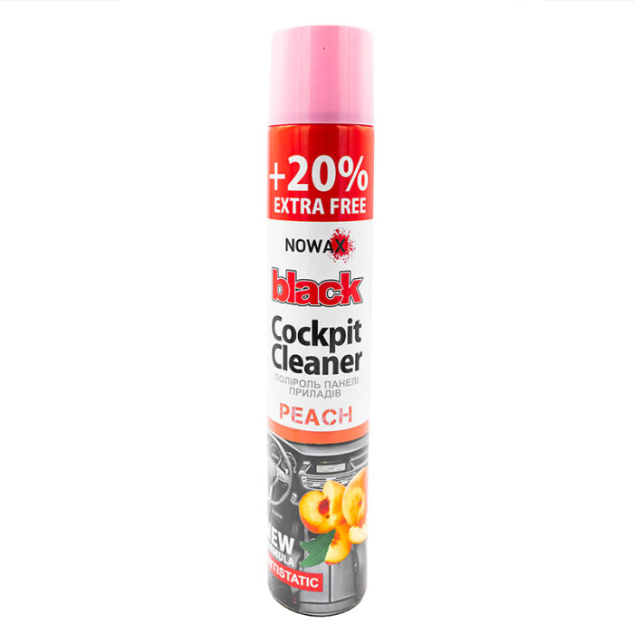 Купити Поліроль для торпеди панелі приладів Nowax Spray 750 мл - Peach (арт. NX00706) в Україні