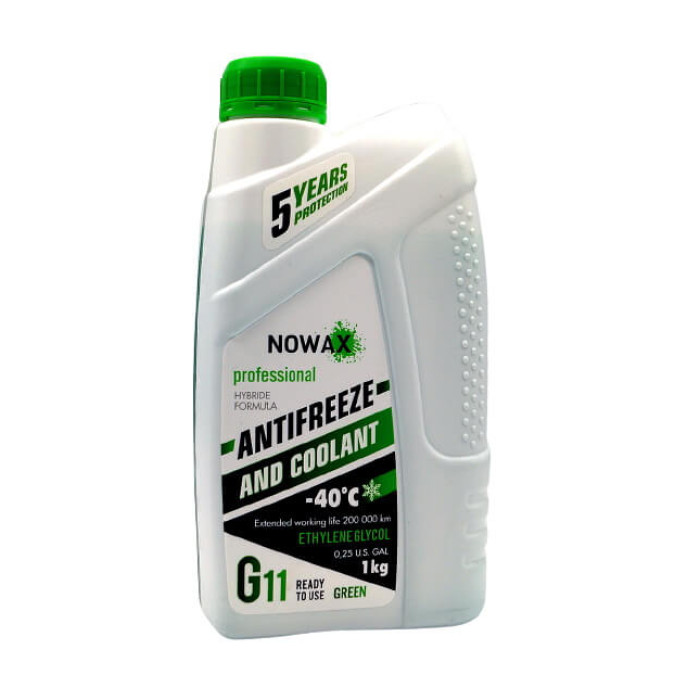 Купити Антифриз NOWAX G11 зелений -40°C 1 кг (NX01008) в Україні.