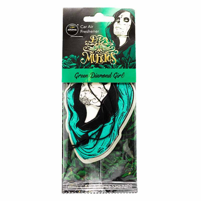 Ароматизатор Aroma Car Cellulose Dia De Los Muertos Green Diamond Girl в Україні.