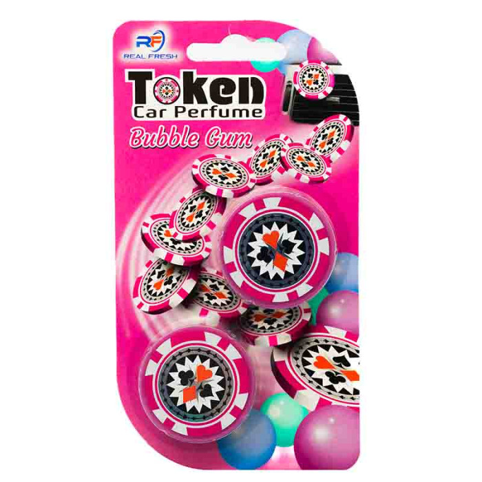 Ароматизатор Real Fresh Token Bubble Gum (жуйка) кліпси на дефлектор в Україні