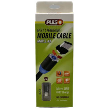 Кабель магнітний VOIN USB - Micro USB 2,4A, 2m чорна