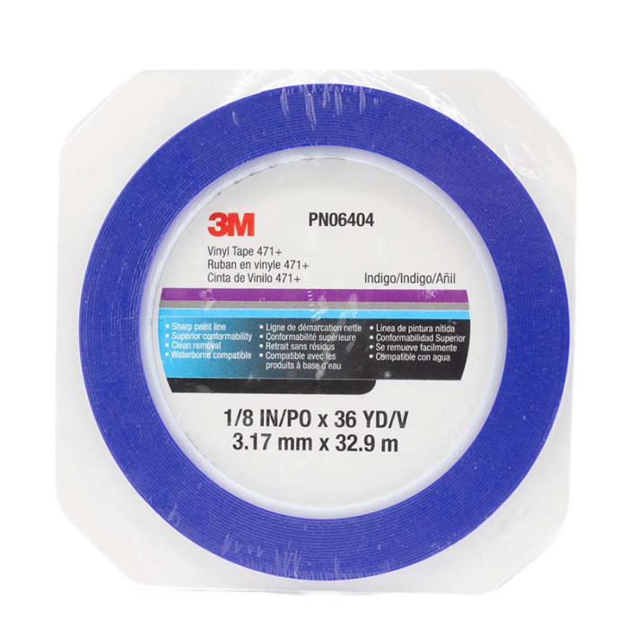 Купити Малярна стрічка 3M Fine Line, синя, 3,17 мм x 32,9 м (арт. PN06404) в Україні