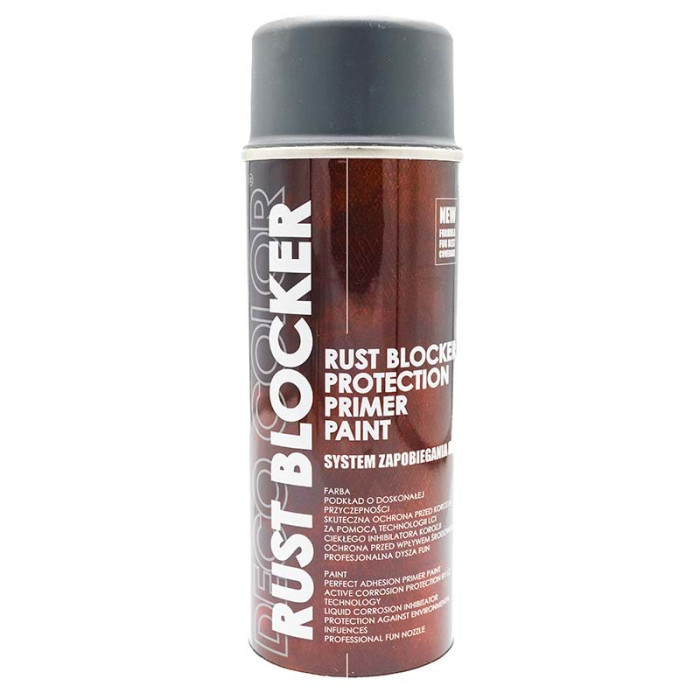 Купити Аерозольна фарба Deco Color 4в1 Rust Blocker RAL 7011 сіра 400мл в Україні