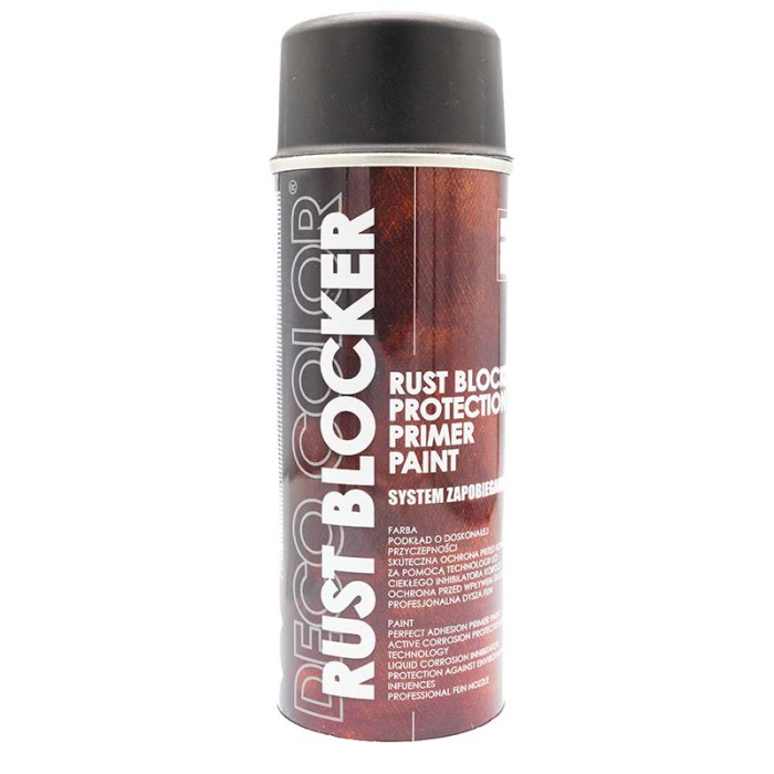 Купити Аерозольна фарба Deco Color 4в1 Rust Blocker RAL 9005 чорна 400мл в Україні