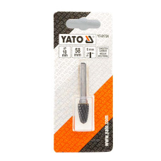 Фреза конусна YATO d-10*15/18мм, хвостовик d-6 (заокруглена)