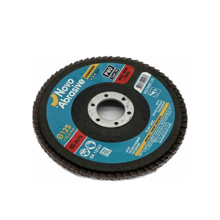 Купити Коло пелюсткове торцеве NovoAbrasive Standard 125мм, P80 в Україні
