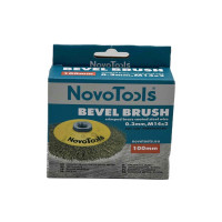 Щітка конусна з рифленого дроту NovoTools 100 мм М14 латунь (арт. NTBWB10014BC)