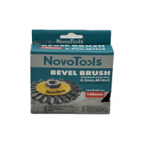 Щітка конусна з пучками крученого дроту NovoTools 100 мм М14 (арт. NTBWBB10014ST)