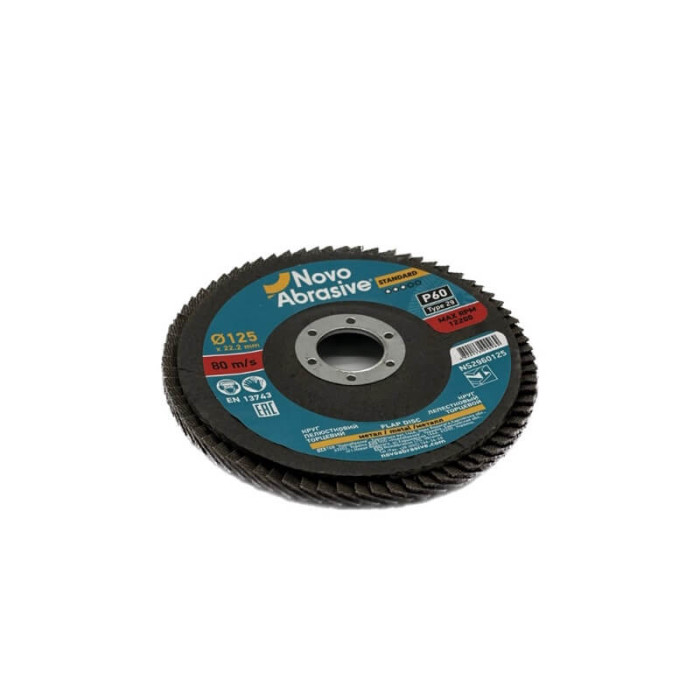 Купити Круг пелюстковий торцевий NovoAbrasive Profi 125мм, P60 в Україні