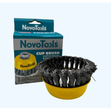 Щітка чашкова з пучками крученого дроту NovoTools 75 мм М14 (арт. NTWB7514ST)