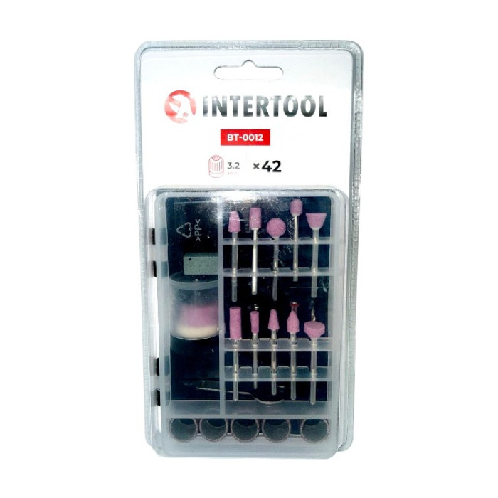 Купити Комплект аксесуарів для гравера WT-0516 та DT-0517 42 шт. INTERTOOL BT-0012 в Україні