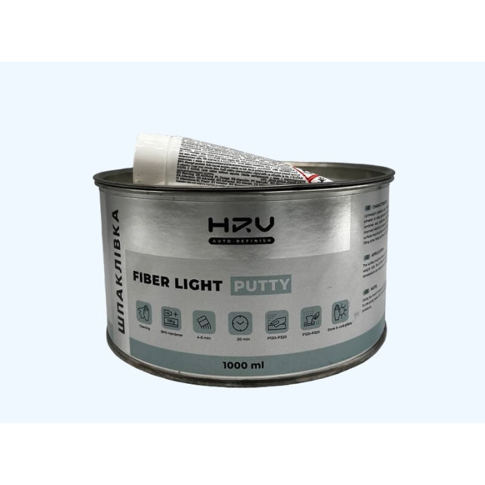 Шпаклівка легка зі скловолокном HRV Fiber Light Putty 1л в Україні.