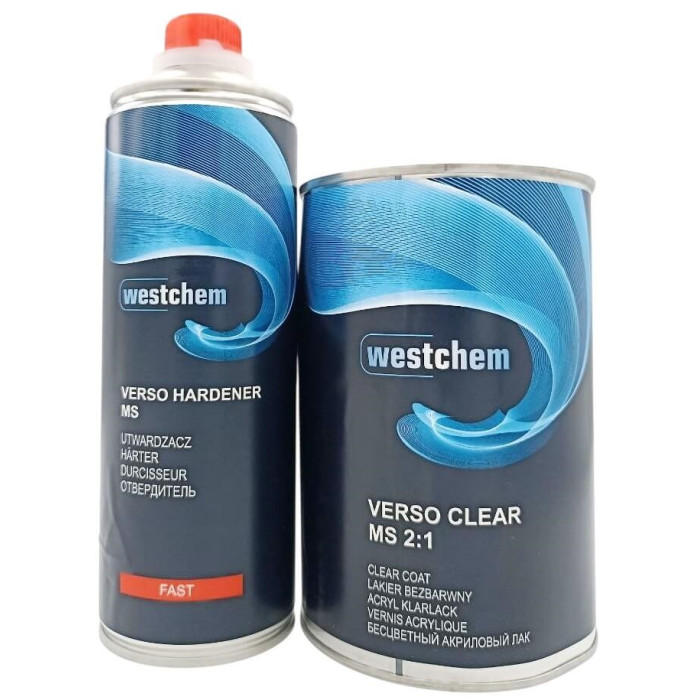 Купить Лак акриловий 1л + 0,5л затв. швидкий Westchem HS CLEARCOAT VERSO 2:1 в Україні