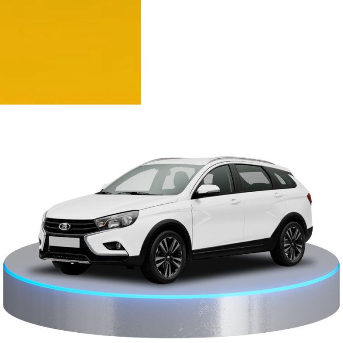Купити Фарба за кодом металік жовта 1035 YELLOW для автомобілів Lada в Україні