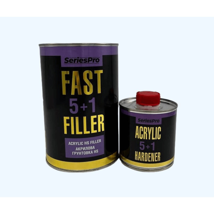 Купити Грунт акриловий сірий 1л CS System SeriesPro FastFiller 5+1 з відп. CS System SeriesPro Hardener 0.2л в Україні