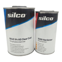 Лак автомобільний прозорий Silco 9040 X4 HS 1 л + затверджувач 9230 швидкий HS 0,5 л